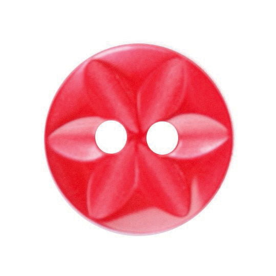 G2032-18-8 - STAR BUTTON SIZE 18 COL 8 RED (100)
