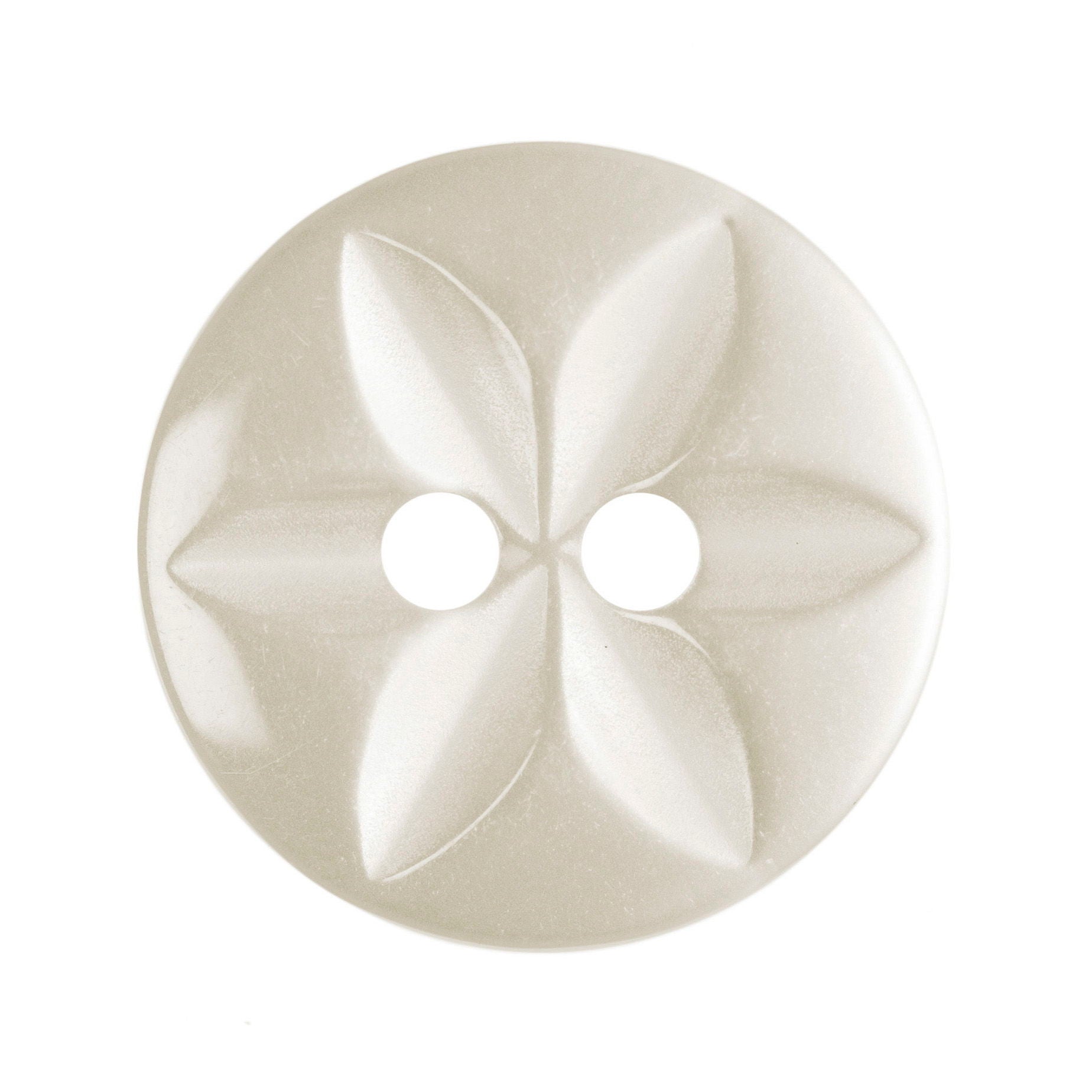 G2032-22-2 - STAR BUTTON SIZE 22 COL 2 CREAM
