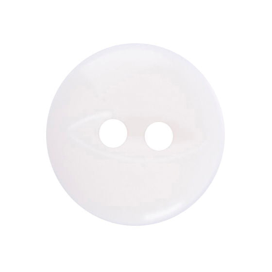 G339-18-101 - FISHEYE BUTTON SIZE 18 COL 101 OPAQUE WHITE (150)