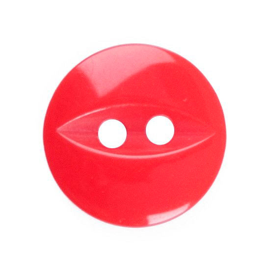G339-18-108 - FISHEYE BUTTON SIZE 18 COL 108 SCARLET (150)