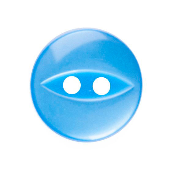 G339-18-16 - FISHEYE BUTTON SIZE 18 COL 16 MID BLUE (150)