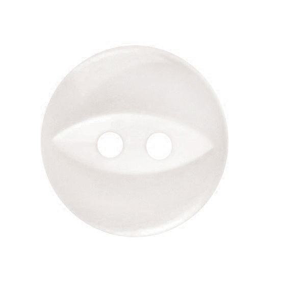 G339-18-1  FISHEYE BUTTON SIZE 18 COL 1 PEARL WHITE (PK150) 11mm