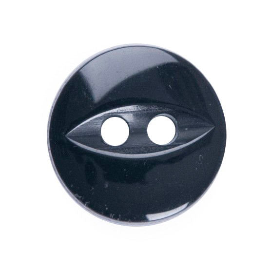 G339-18-34 - FISHEYE BUTTON SIZE 18 COL 34 BLACK (150)
