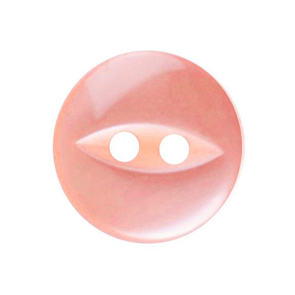 G339-18-7 - FISHEYE BUTTON SIZE 18 COL 7 CORAL PINK (150)