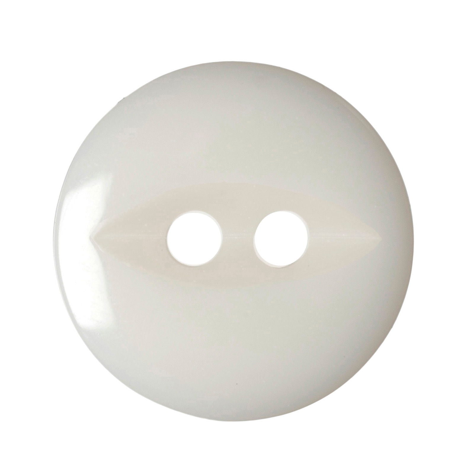 G339-22-101 - FISHEYE BUTTON SIZE 22 COL 101 OPAQUE WHITE (150)