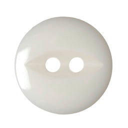 G339-22-101 - FISHEYE BUTTON SIZE 22 COL 101 OPAQUE WHITE (150)