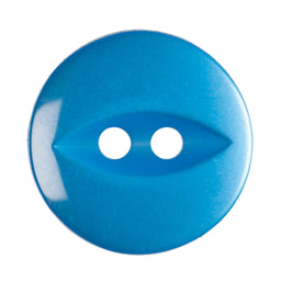 G339-22-16 - FISHEYE BUTTON SIZE 22 COL 16 MID BLUE (150)