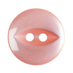 G339-22-7 - FISHEYE BUTTON SIZE 22 COL 7 CORAL PINK (150)