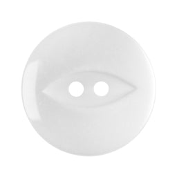 G339-30-1 - FISHEYE BUTTON SIZE 30 COL 1 WHITE (150)