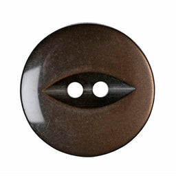 G339-30-30 - FISHEYE BUTTON SIZE 30 COL 30 DK BROWN (150)