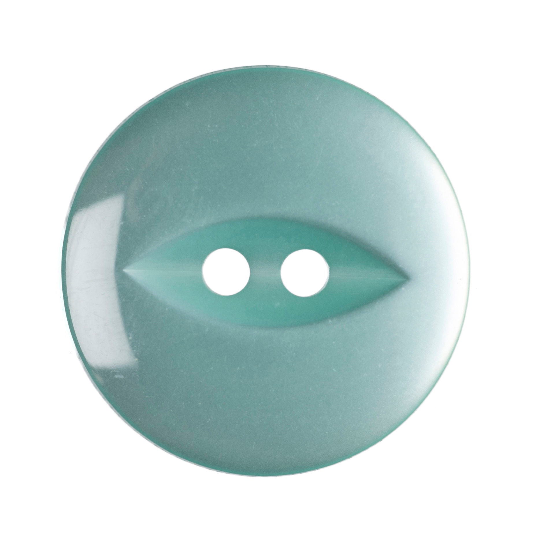 G339-30-35 - FISHEYE BUTTON SIZE 30 COL 35 TURQUOISE GREEN (150)