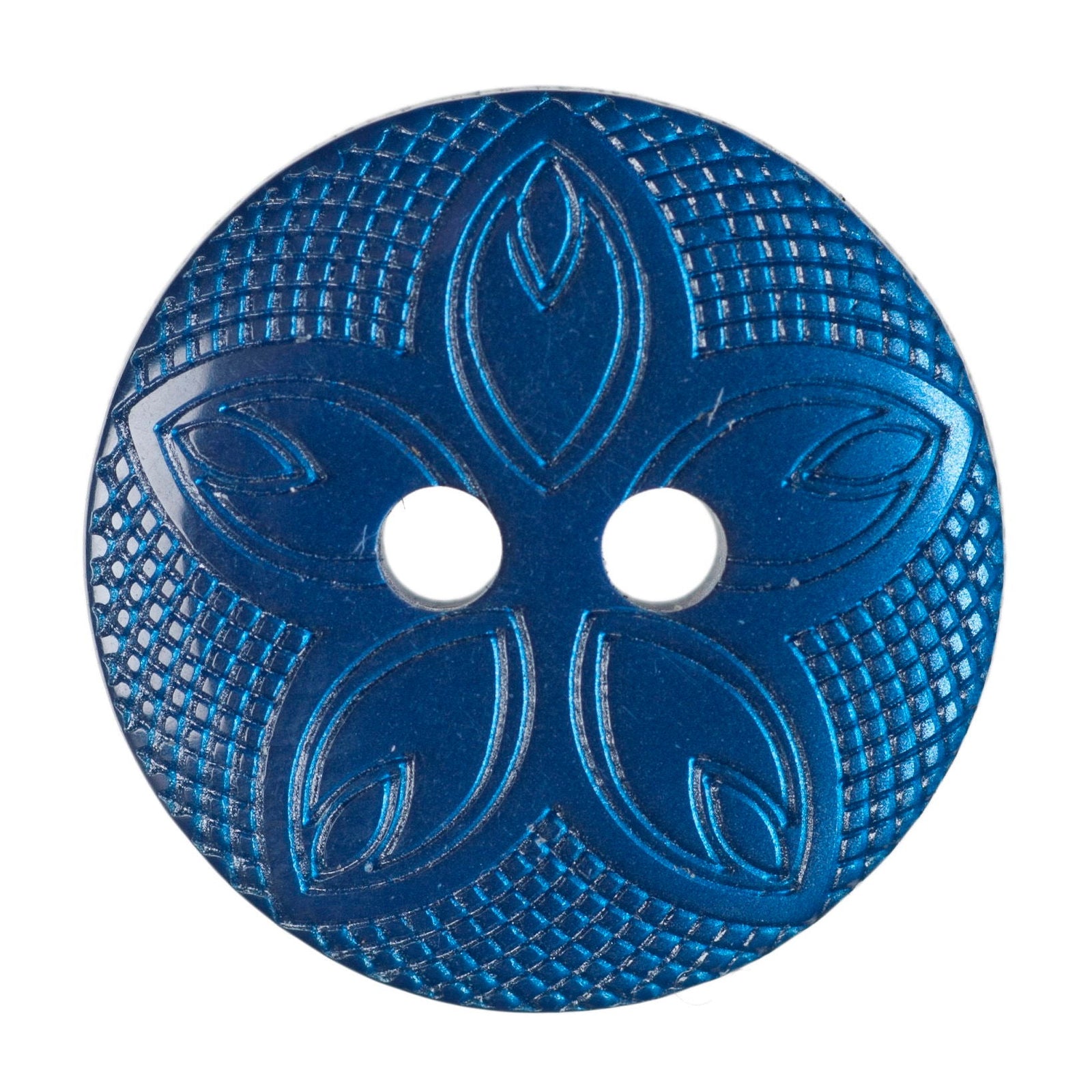 G4185-24-19 - BUTTON FLORAL SIZE 24 COL 19 NAVY (50)