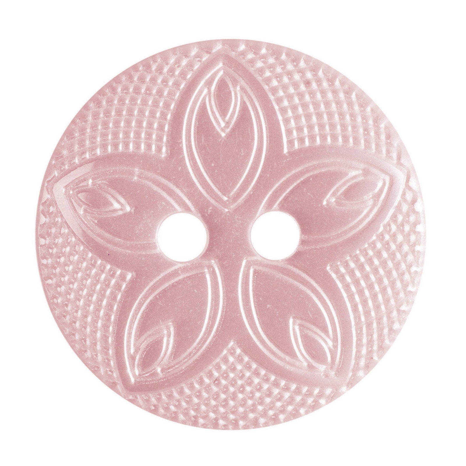 G4185-24-6 - BUTTON FLORAL SIZE 24 COL 6 PINK (50)