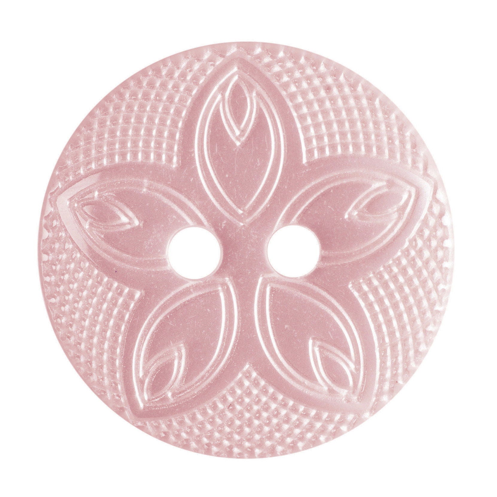 G4185-24-6 - BUTTON FLORAL SIZE 24 COL 6 PINK (50)