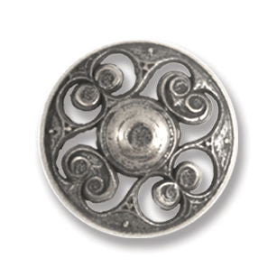 G4227-30-100 - BUTTONS METAL SIZE 30 COL 100 ANTIQUE SILVER (50)