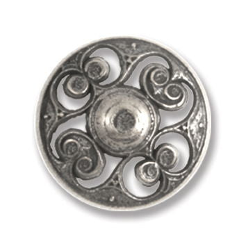 G4227-36-100 - BUTTONS METAL SIZE 36 COL 100 ANTIQUE SILVER (50)