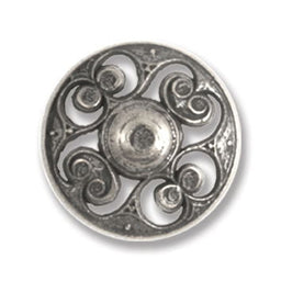 G4227-36-100 - BUTTONS METAL SIZE 36 COL 100 ANTIQUE SILVER (50)