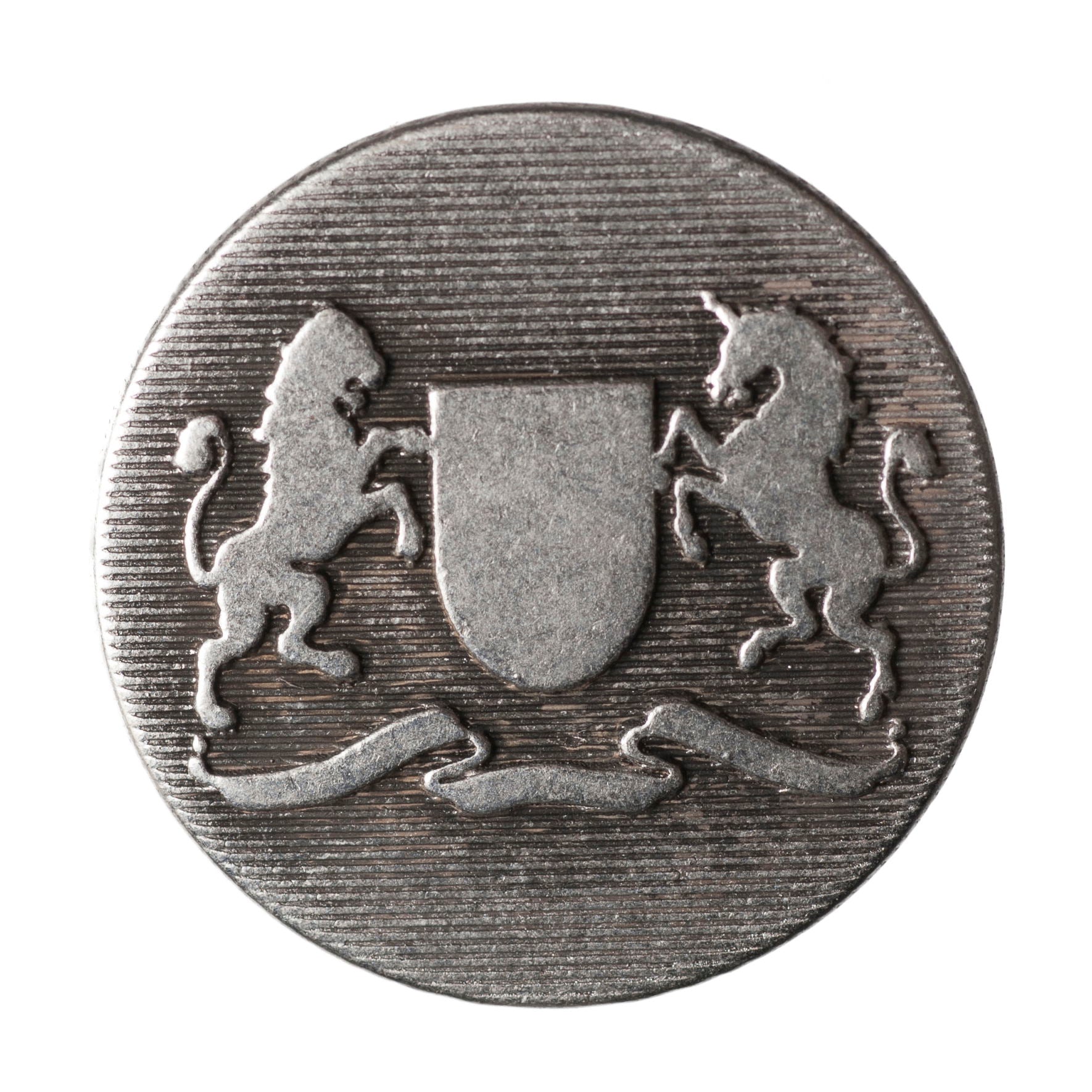 G4244-24-100 - METAL BUTTON SIZE 24 COL 100 ANT SIL **50**