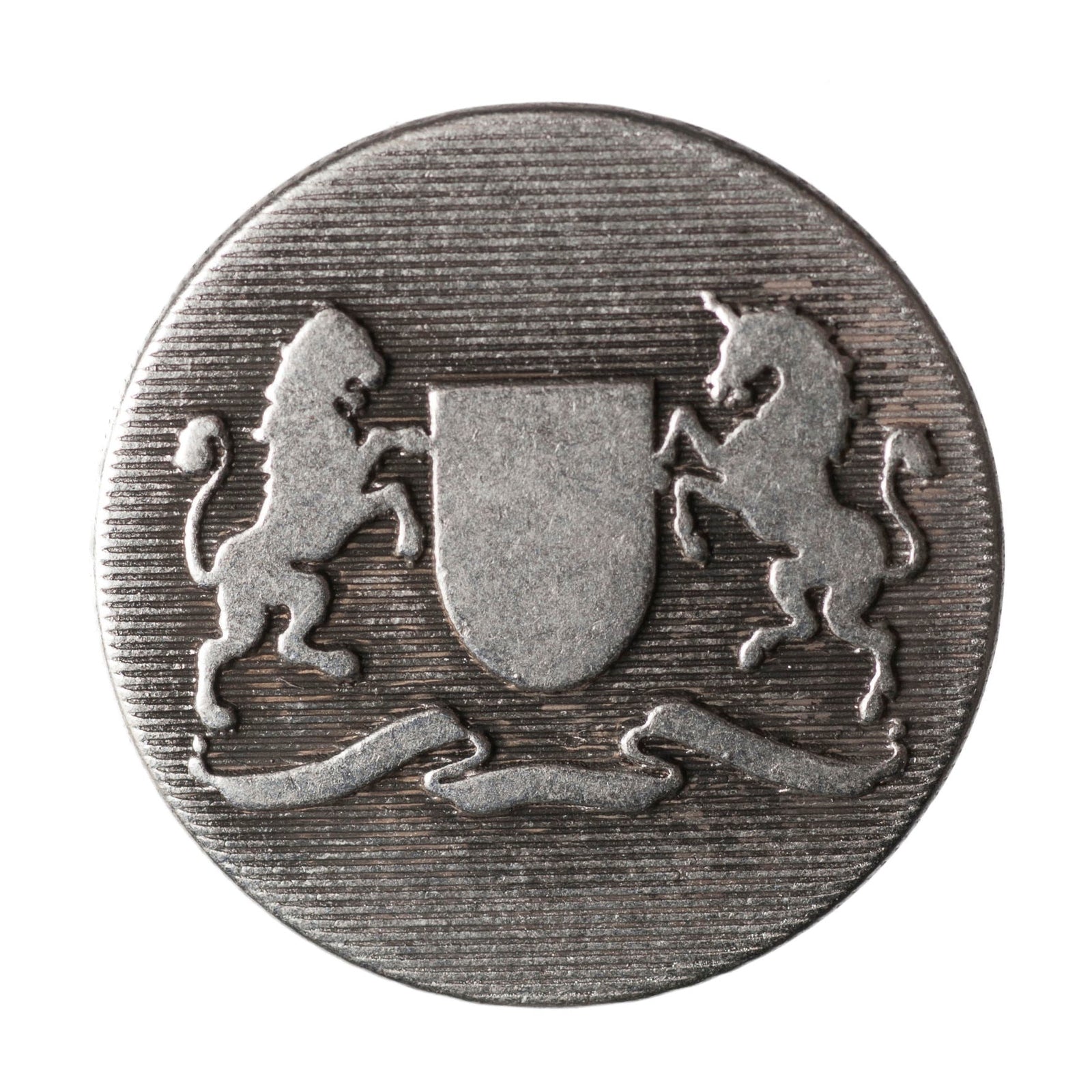 G4244-32-100 - METAL BUTTON SIZE 32 COL 100 ANT SIL **50**