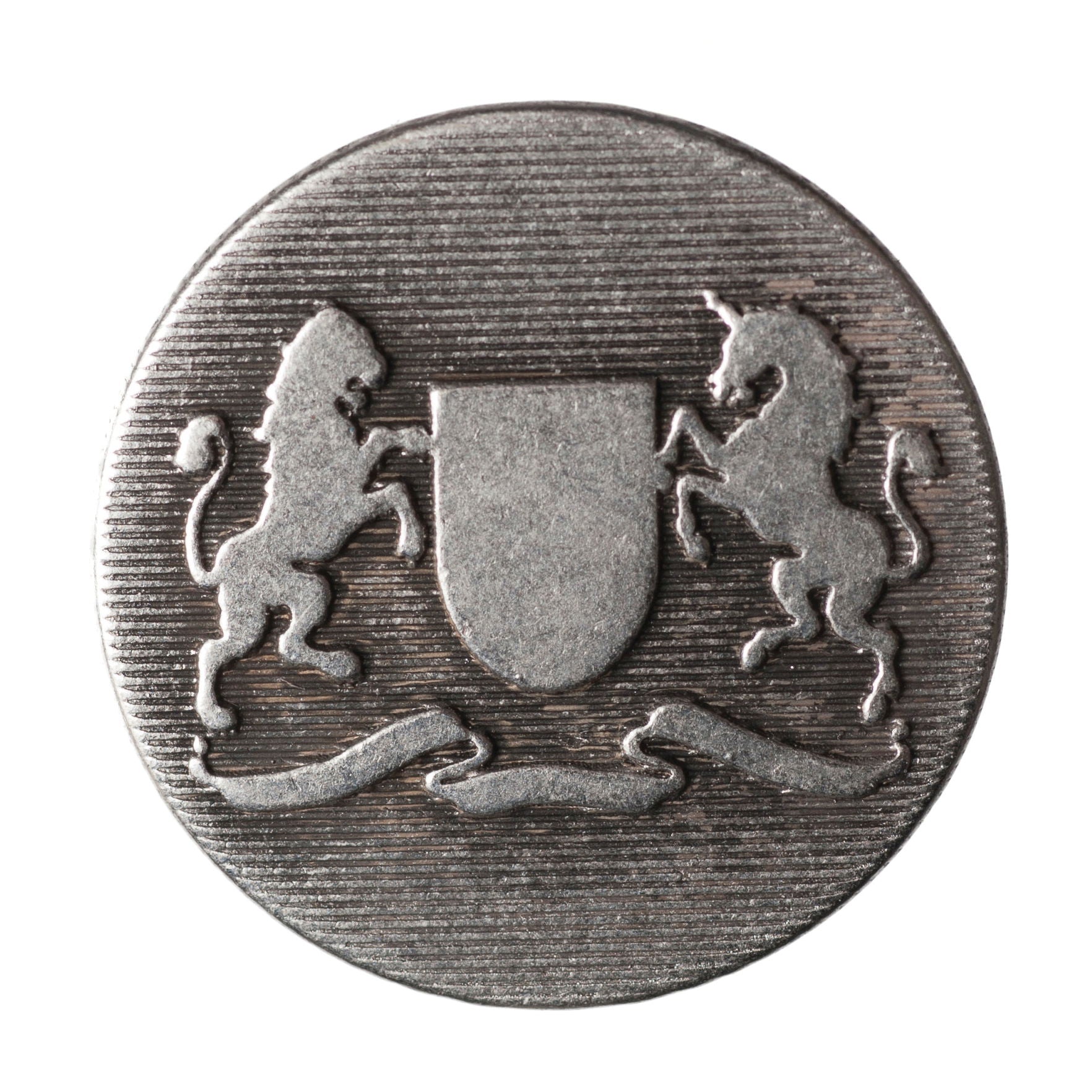 G4244-36-100 - METAL BUTTON SIZE 36 COL 100 ANT SIL **50**