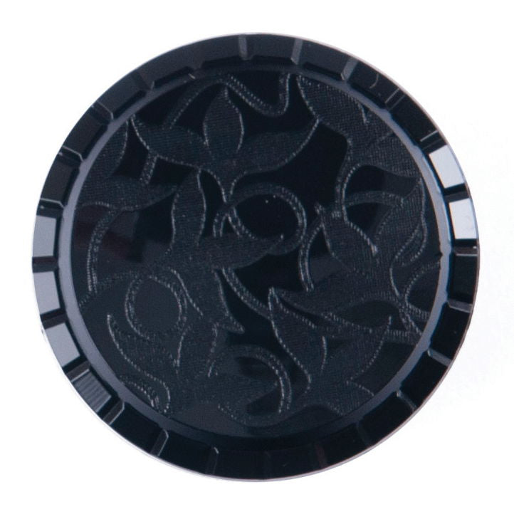 G4277-36 - BUTTON BLACK PATTERNED SHANK SIZE 36 **PK50**