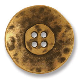 G4353-28-90 - BUTTON HAMMERED METAL SIZE 28 COL 90 ANT BRONZE