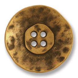 G4353-28-90 - BUTTON HAMMERED METAL SIZE 28 COL 90 ANT BRONZE
