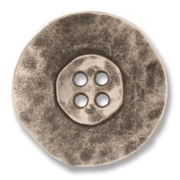 G4353-44-100 - BUTTON HAMMERED METAL SIZE 44 COL 100 ANT SILVER