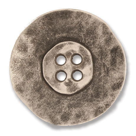 G4353-54-100 - BUTTON HAMMERED METAL SIZE 54 COL 100 ANT SILVER