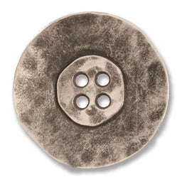 G4353-54-100 - BUTTON HAMMERED METAL SIZE 54 COL 100 ANT SILVER