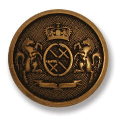 G4354-24-90 - BUTTON MILITARY METAL SIZE 24 COL 90 ANT BRONZE