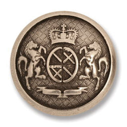 G4354-36-100 - BUTTON MILITARY METAL SIZE 36 COL 100 ANT SILVER