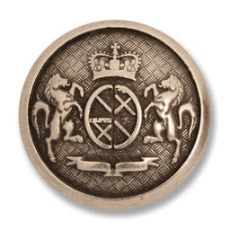 G4354-44-100 - BUTTON MILITARY METAL SIZE 44 COL 100 ANT SILVER