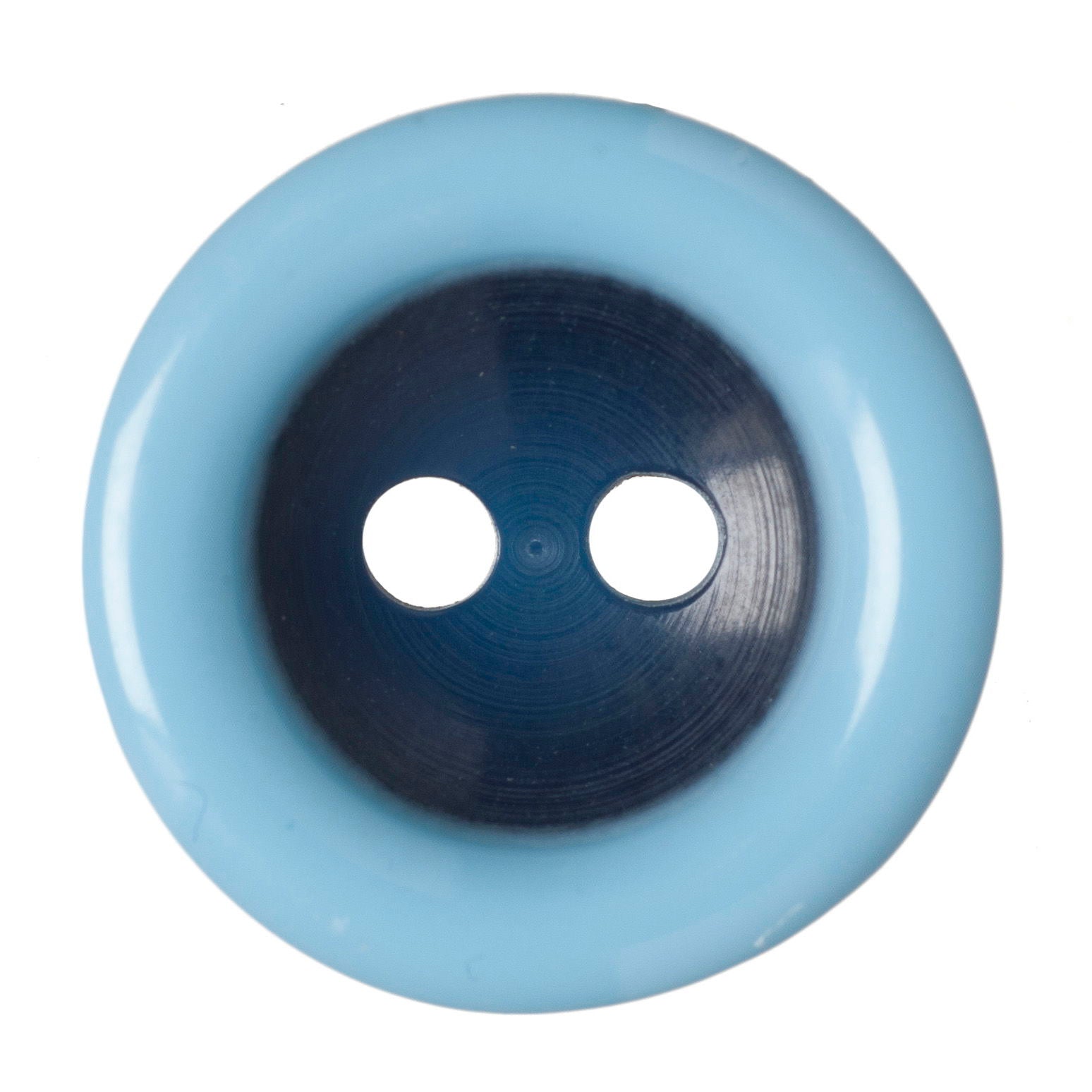 G4359-18-16 - BUTTON 2 COLOUR (POLYESTER) COL 16 BLUE (50)
