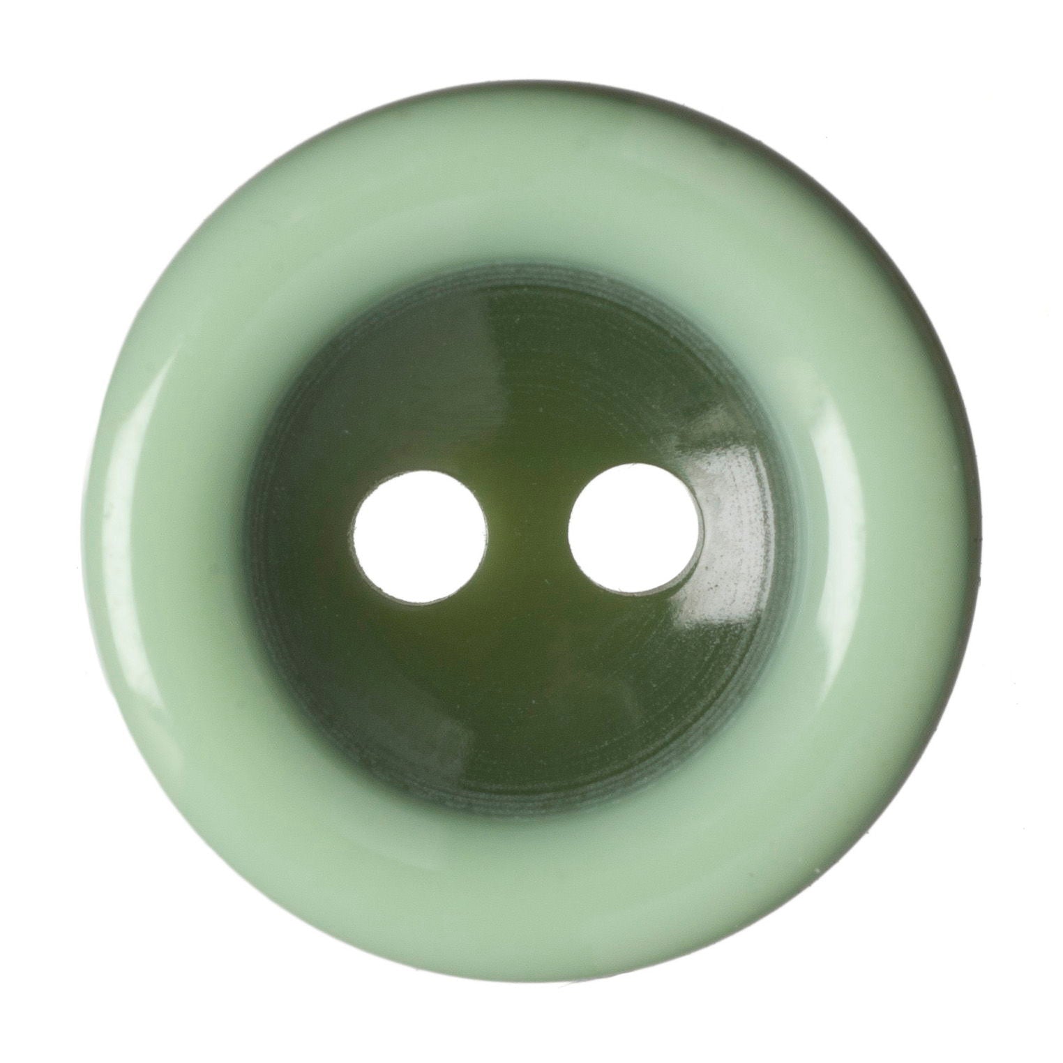 G4359-18-23 - BUTTON 2 COLOUR (POLY) COL 23 GREEN (PK50)