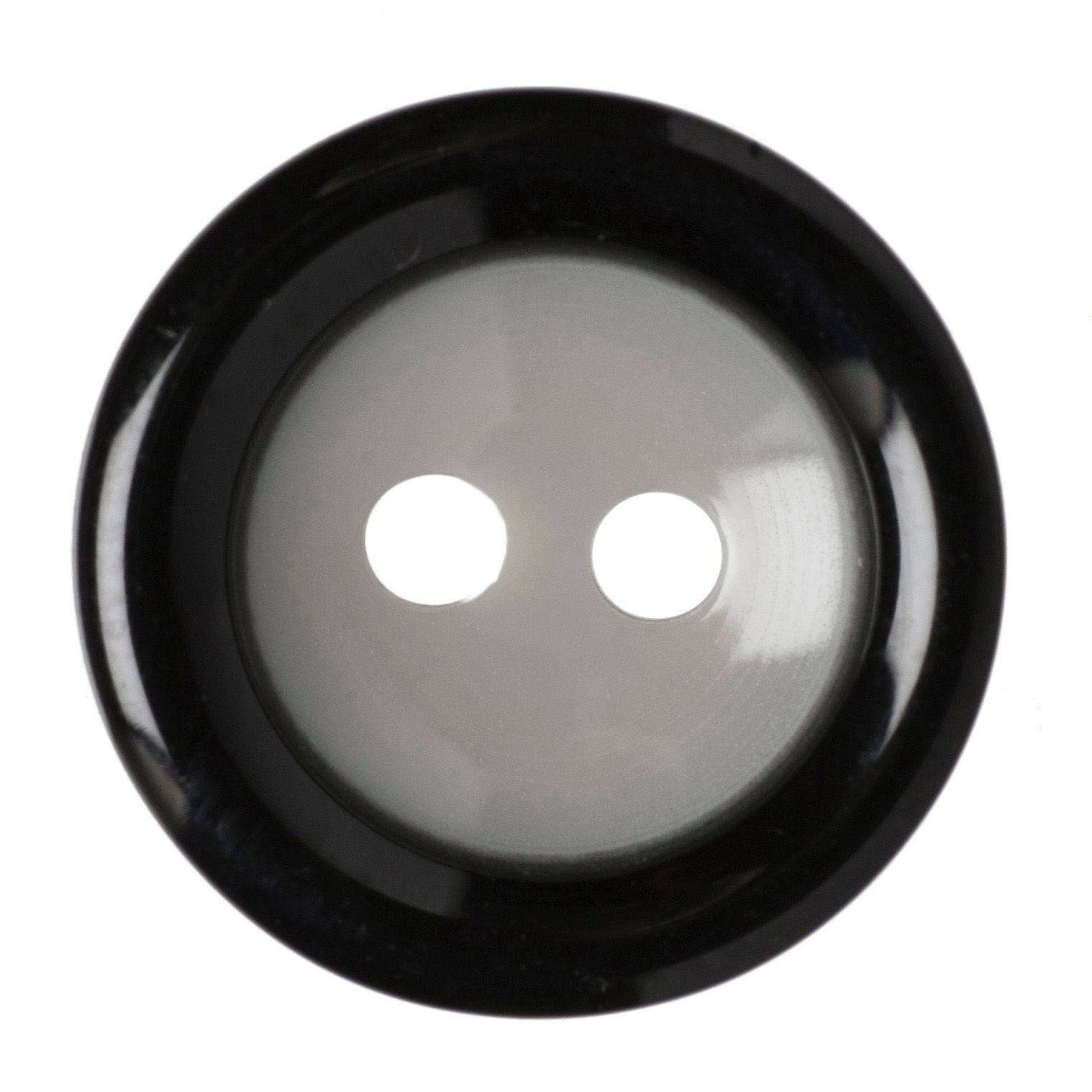 G4359-18-32 - BUTTON 2 COLOUR (POLY) COL 32 BROWN (PK50)