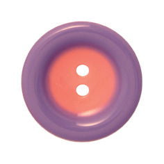G4359-24-6 - BUTTON 2 COLOUR (POLY) COL 6 PINK (PK50)