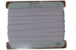 GE-1W - NORTEXX NON SLIP GARMENT ELASTIC 10mm WHITE