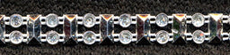 HK811S - RECTANGLE/ CRYSTAL TRIM 5m SILVER