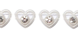 HK815P - HEART/CRYSTAL TRIM 5m PEARL