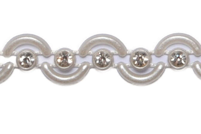 HK820P - WAVE/CRYSTAL TRIM PEARL (5m)