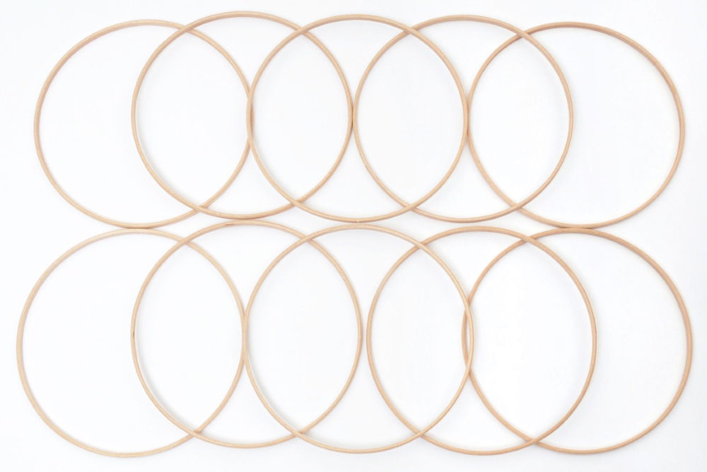 IN10 - 25cm X 10mm DEEP WOOD INNER RING(5) (Beech) (Elbesee)