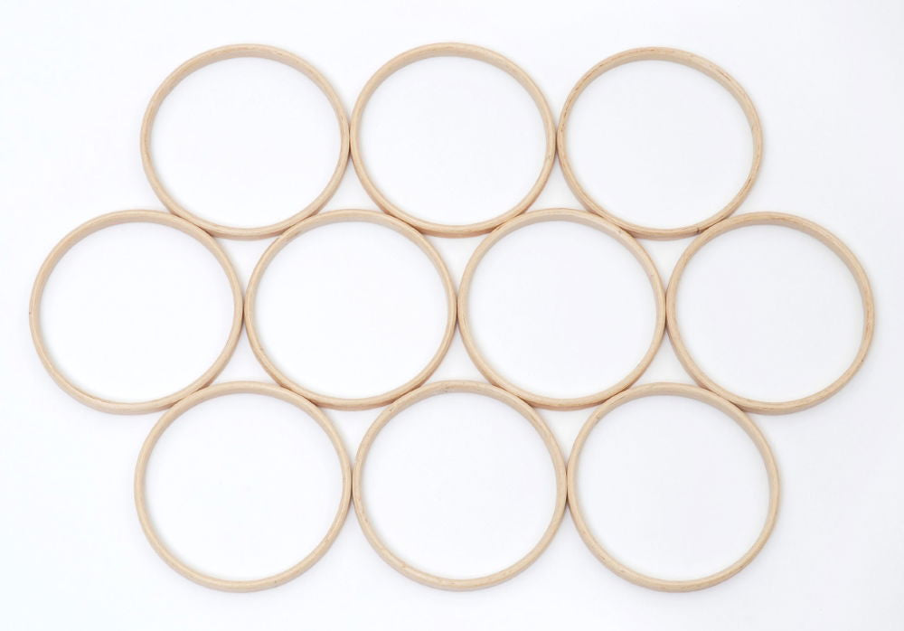 IN4 - 10 cm X 10mm DEEP WOOD INNER RING(5) (Beech) (Elbesee)