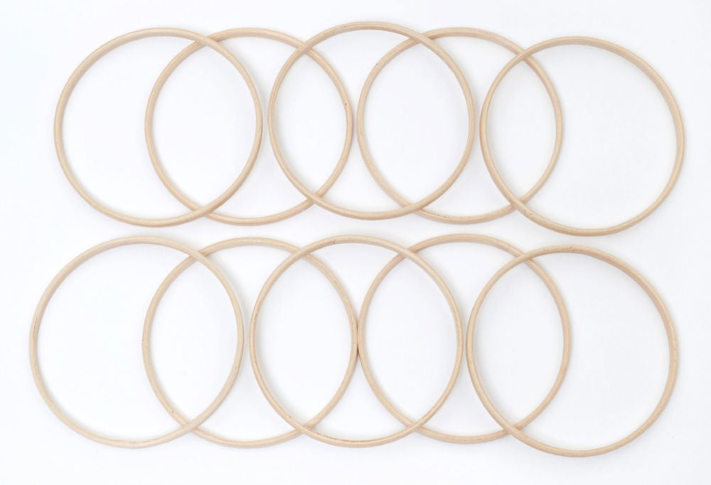 IN6 - 15 cm X 10mm DEEP WOOD INNER RING(5) (Beech) (Elbesee)