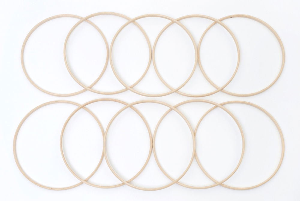 IN8 - 20 cm X 10mm DEEP WOOD INNER RING(5) (Beech) (Elbesee)