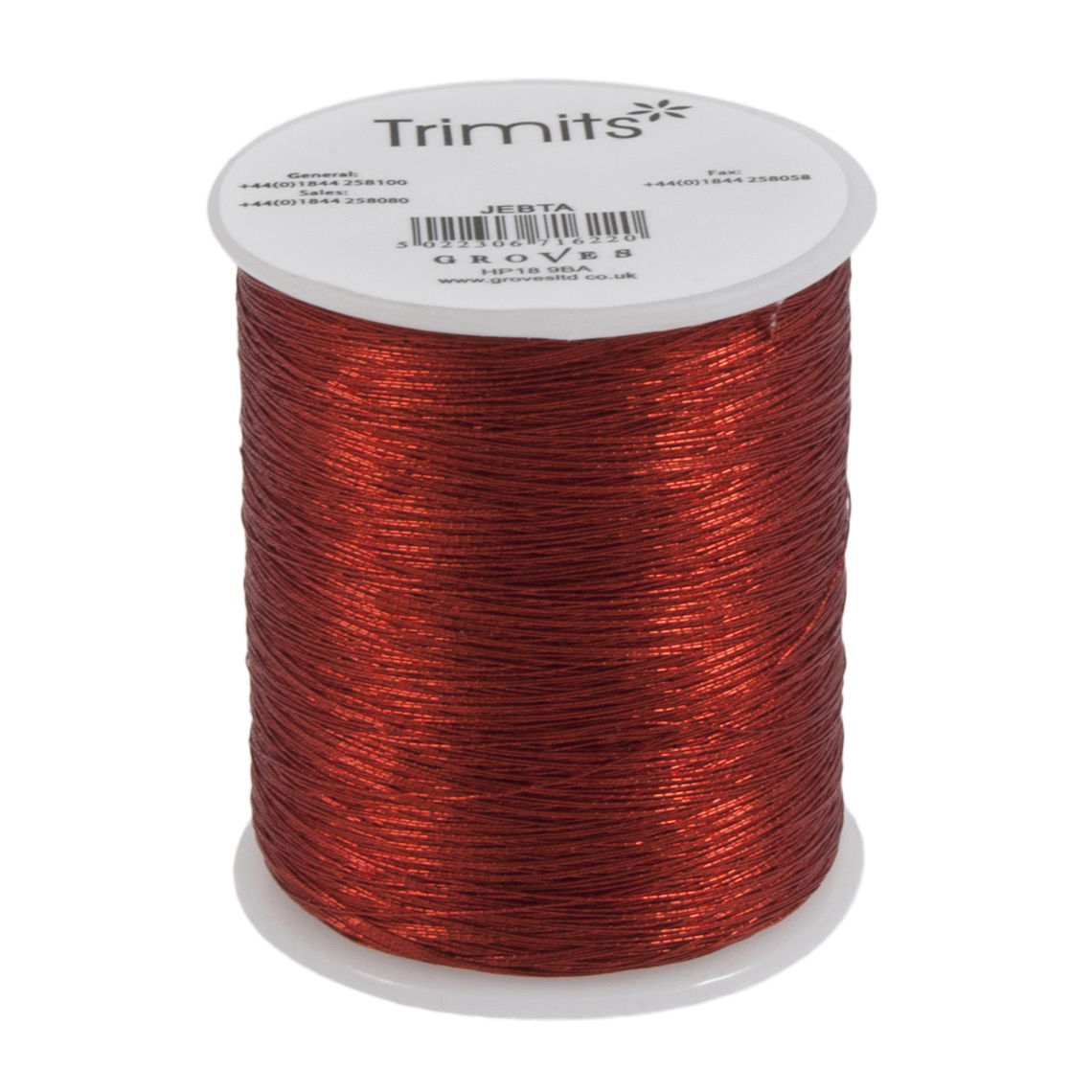 JEBTZ - METALLIC EMB THREAD 40G X 182.88m RED