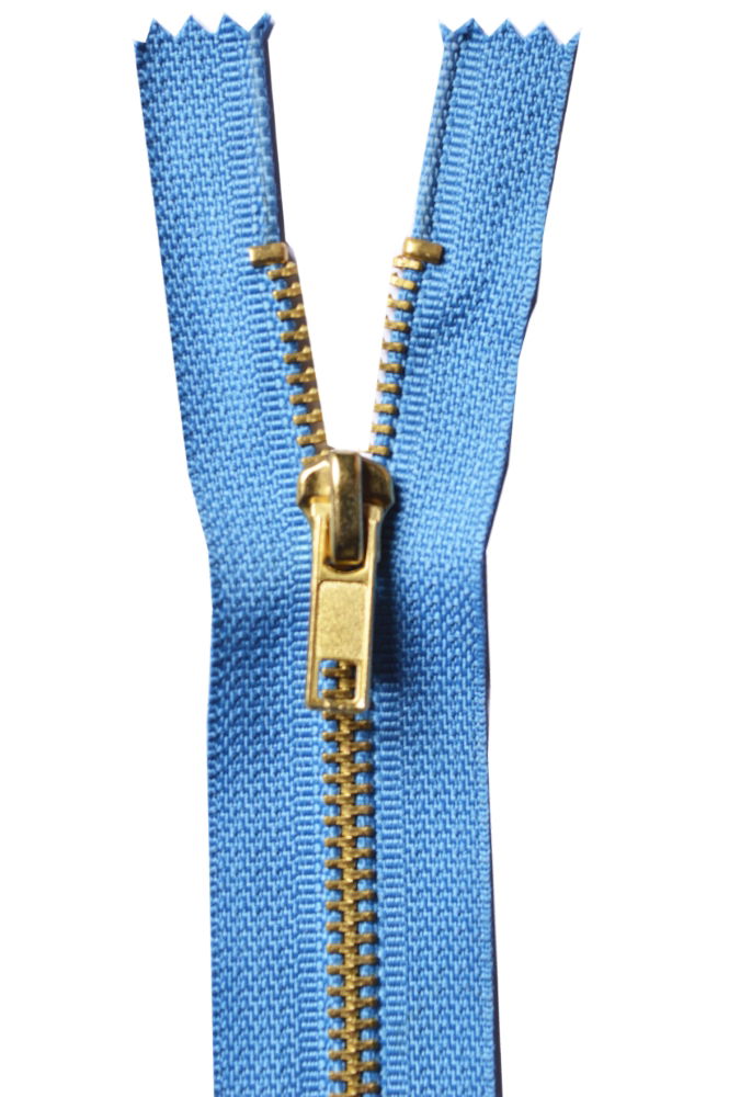 JZ7-213 - BRASS JEAN ZIP (7 inch) 17 cm C557 DENIM
