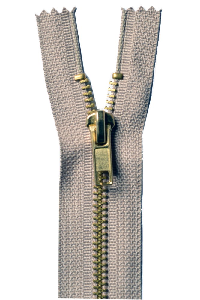 JZ7-298 - BRASS JEAN ZIP (7 inch) 17 cm C128 BEIGE
