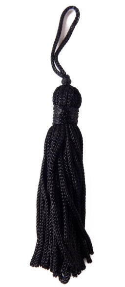 KEYBL - RAYON KEY TASSEL 5.5cm BLACK (10)