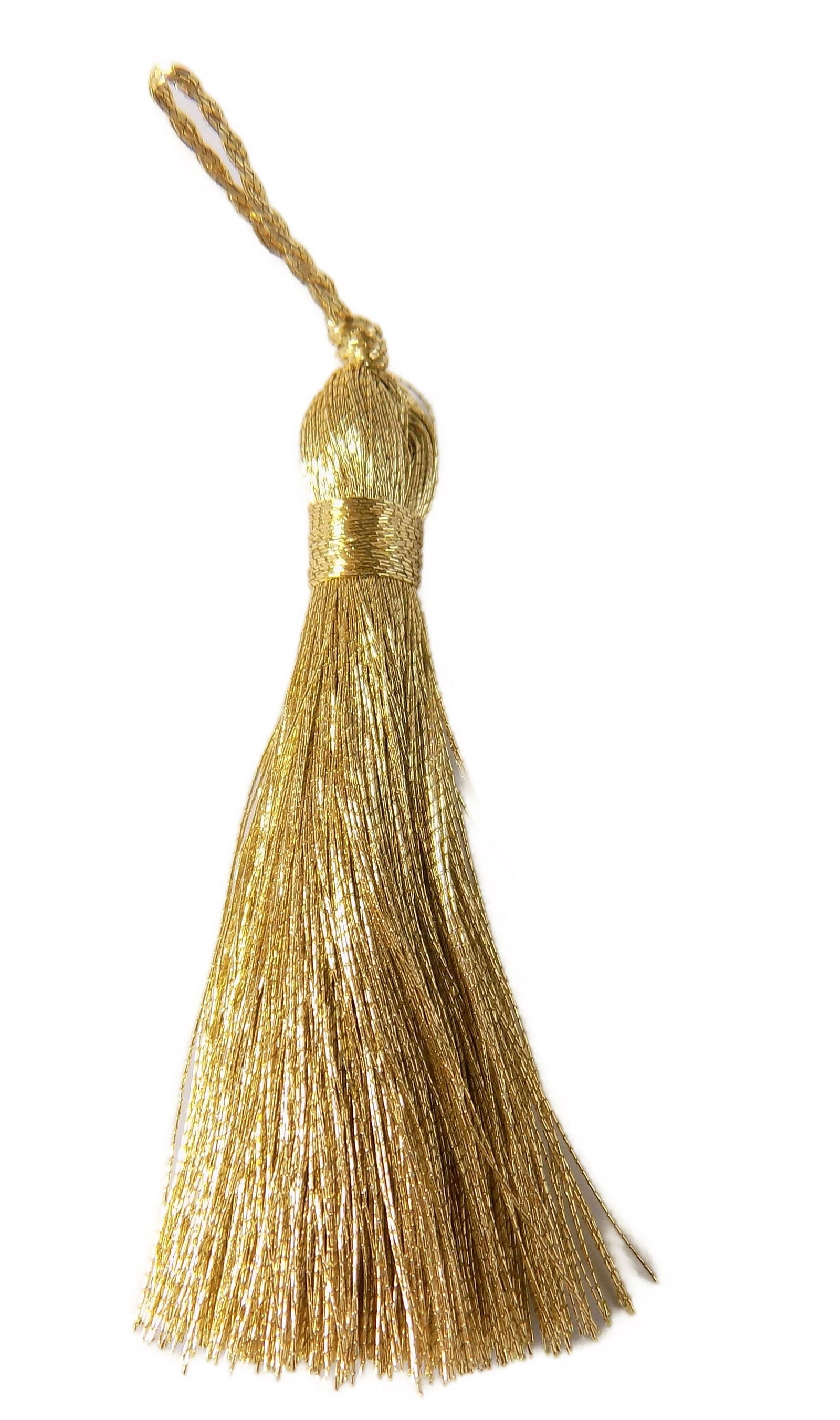 KEYG - SMALL METALLIC TASSEL 5.5cm- GOLD